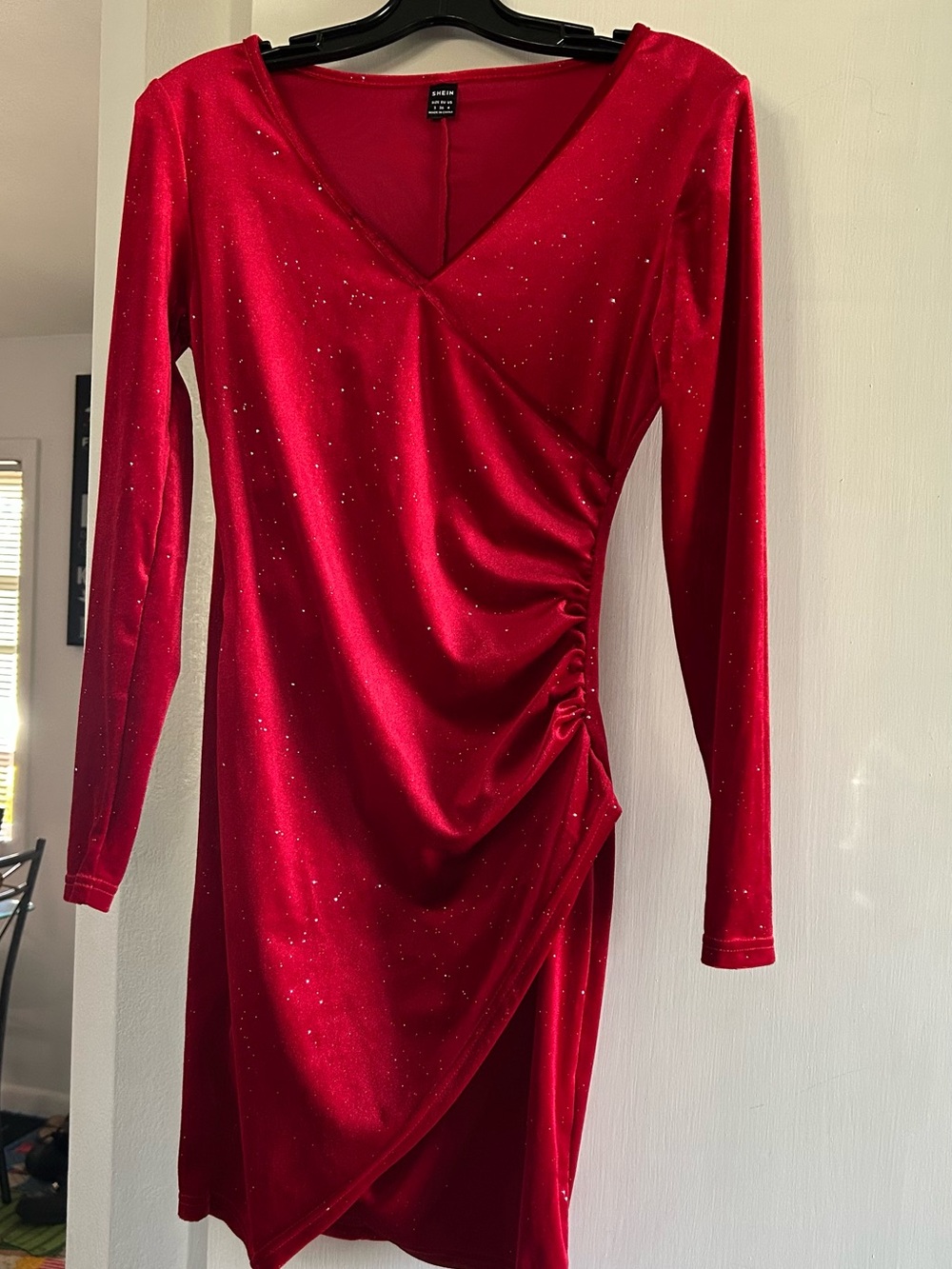 Red Silver Sparkle Dress